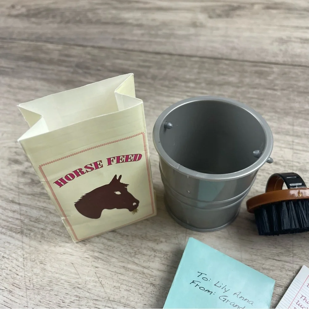 Our Generation Horse Riding Accessories Lily Anna Grandpa Letter Brush Bucket